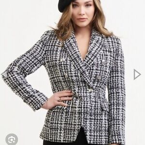 Black Tape_ Women's Checkered Blazer